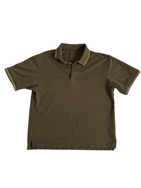 JW Anderson x Uniqlo Olive Polo Shirt with Contrast Trim
